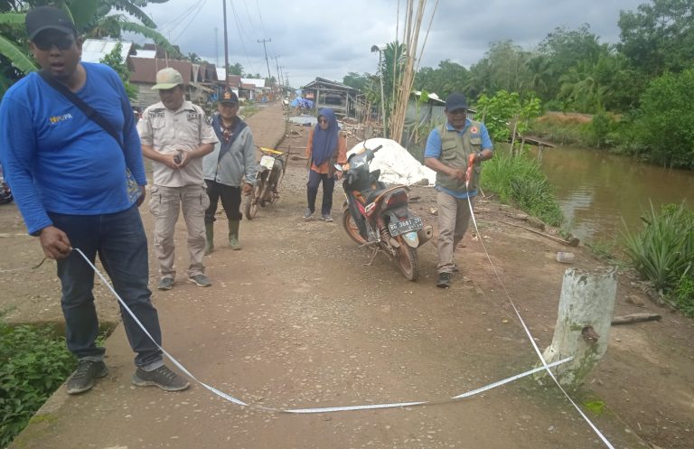 Bersama BPBD Sumsel, BPBD Banyuasin Verifikasi Lapangan Jembatan di Lima Kecamatan