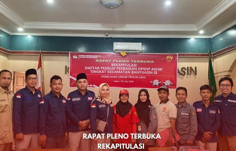 PPK Kecamatan Banyuasin III Gelar Rapat Pleno Penetapan DPSHP Akhir