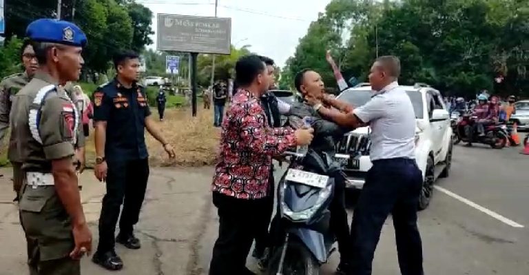 Petugas Dishub Nyaris Adu Jotos Saat Pengaman Lokasi Harganas di Banyuasin