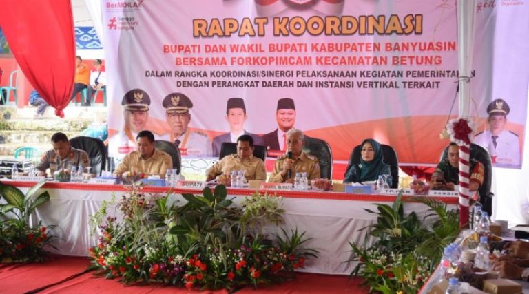 Bupati Banyuasin dan Wabup hadiri Rakor di Kecamatan Betung