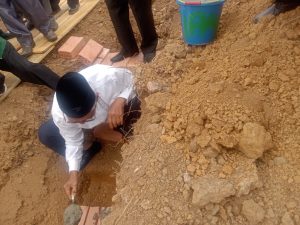 Wabup Banyuasin Letakkan Batu Pertama Pembangunan Masjid di MAN 1