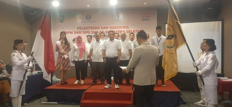 Pengurus SWI Se- Sumsel Resmi Dilantik Dituntut Profesional dan Sejahtera