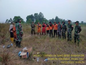 Satgas Karhutla Polres Banyuasin Kembali Datangi TKP Titik Hotspot di Jakabaring Selatan