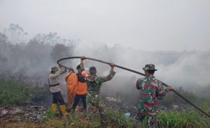 Kebakaran Lahan di Desa Sungai Pinang Banyuasin Berhasil dipadamkan