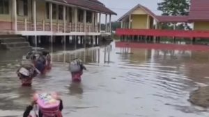 Dampak Banjir di Rantau Bayur 21 Sekolah di Liburkan