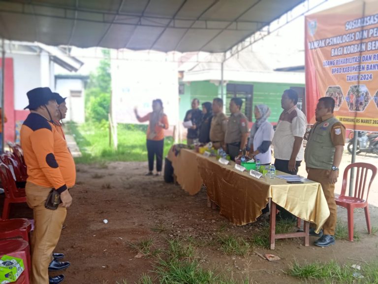 BPBD Banyuasin Sosialisasikan Dampak dan Pemulihan Sosial Bagi Korban Pasca Bencana Alam