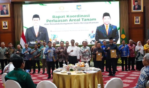 Sinergitas Terkait Peningkatan Produksi Pangan,PJ Bupati Banyuasin Dukung Kementan dan Kemendagri