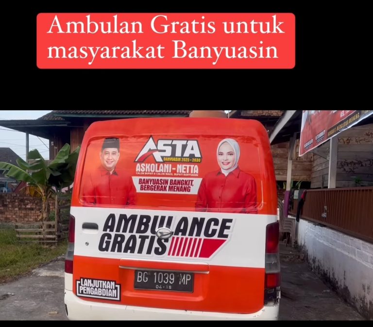 Layani Masyarakat Banyuasin, ASTA Sediakan Ambulan Gratis