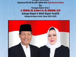 Edison- Sumarni Bupati & Wabup Terpilih Ajak Masyarakat Bersatu Songsong Wujudkan Muara Enim Bangkit Sejahtera 2030