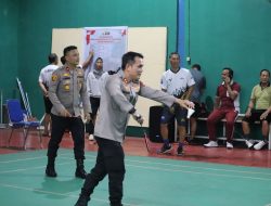 Peringati HUT Bhayangkara ke-79 Kapolres Muara Enim Buka Turnamen Cup Bulu Tangkis 