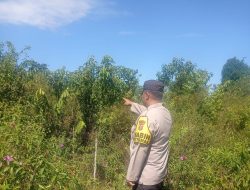 Polsek Muara Kuang Laksanakan Patroli Terpadu Pencegahan Karhutla, Pantau Titik Rawan dan Beri Himbauan ke Warga