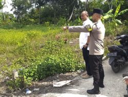 Bhabinkamtibmas Polsek Indralaya Cek Lahan Program 1 Hektar 1 Desa