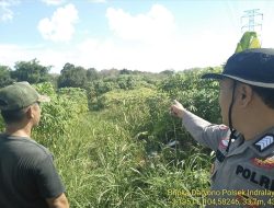 Bhabinkamtibmas Polsek Indralaya Tinjau Lahan Program Ketahanan Pangan di Desa Parit ogan ilir