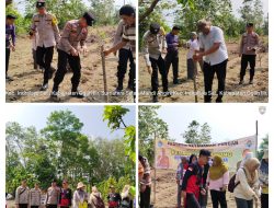 Polsek Indralaya Tanam Jagung Program Ketahanan Pangan di Desa Mandi Angin