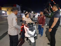 Polsek Indralaya Gelar KRYD di Jalan Lintas Timur, Ciptakan Rasa Aman pada Malam Hari Libur