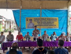 POLRES OGAN ILIR GELAR FORUM GROUP DISCUSSION BERSAMA MASYARAKAT DESA SUNGAI RAMBUTAN UNTUK CEGAH KARHUTLA