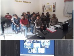 Personil Polsek Indralaya Mengikuti Zoom Meeting Ketahanan Pangan