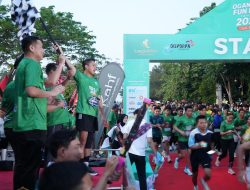 POLRES OGAN ILIR SERTA POLSEK INDRALAYA LAKUKAN PENGAMATAN KEGIATAN FUN RUN HUT RI KE-80