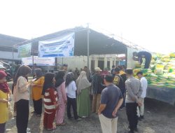 Polres Ogan Ilir Gelar Gerakan Pasar Murah di Pasar Indralaya