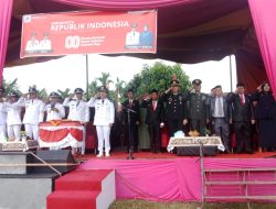 Kapolsek Muara Kuang Hadiri Kegiatan Upacara HUT RI  Ke-80  Do Lapangan Sepak Bola Kaki Kecamatan