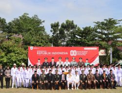 Kapolres Ogan Ilir AKBP Bagus Suryo Wibowo, SIK Serta Jajaran Mengikuti  Upacara Bendera Dalam HUT RI  80 Di Perkantoran  Tanjung Senai