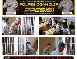 Polsek Indralaya Pastikan Keamanan dan Keselamatan Tahanan Melalui Pengecekan Rutin