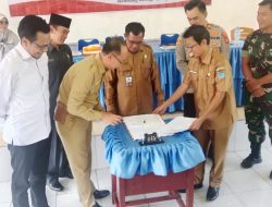 KAPOLSEK MUARA KUANG MENGHADIRI SERAH TERIMA CAMAT RAMBANG KUANG DI BALAI KANTOR KECAMATAN RAMBANG KUANG