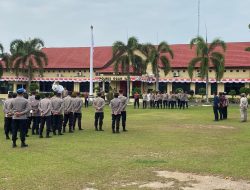 Kapolres Ogan Ilir Akbp Bagus Suryo w. S.I.K Pimpin Apel Siaga Personel, Antisipasi Gejolak Kamtibmas