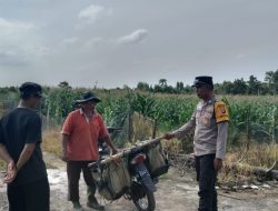 Bhabinkamtibmas Polsek Muara Kuang Sambangi Desa Binaan Sampaikan pesan-pesan kamtibmas 