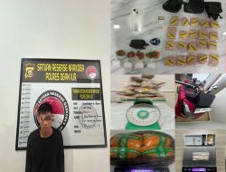Sat Resnarkoba Polres Ogan Ilir Amankan Kurir dengan 10 Ribu Butir Ekstasi dan 408 Gram Sabu
