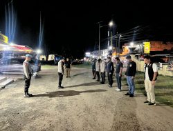 Kanit Intelkam Bersama Personil Polsek Indralaya Patroli KRYD Antisipasi Tindak Kejahatan Malam Hari