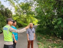 Kanit Samapta Polsek Muara Kuang Berikan Himbauan Larangan Membakar Hutan Dan Lahan