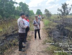 Patroli Gabungan Polri dan MPA Antisipasi Karhutla di Desa Palemraya Kecamatan Indralaya Utara 