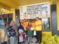 Partai Golkar Muara Enim Sebar Ribuan Paket Sembako kepada Kaum Duafa