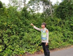 Kanit Samapta Polsek Muara Kuang Laksanakan Patroli Antisipasi Karhutla di Wilayah Hukumnya
