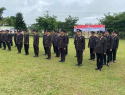 Upacara Peringatan Hari Sumpah Pemuda Ke-97 DI Lapangan Mapolres Ogan Ilir DI Ikuti Polsek Muara Kuang Berlangsung Khidmat