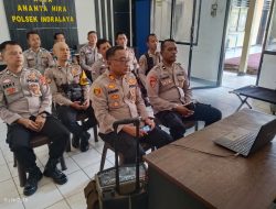 Kapolsek dan Anggota Ikuti Zoom Meeting Serta Lakukan Akan tingkatkan Patroli dan pertajam Deteksi Dini