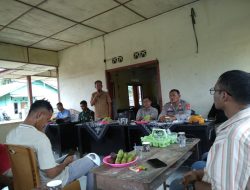 Personil Polsek Muara Kuang Hadiri Sosialisasi Program Percetakan Sawah Di Kelurahan Muara Kuang