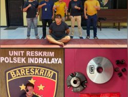 PELAKU PENGGELAPAN SPAREPART BENGKEL DICIDUK POLSEK INDRALAYA