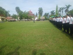 Personil Polsek Muara Kuang  Mengikuti Apel Zebra Musi 2025 Di Polres Ogan Ilir 