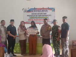 Bhabinkamtibmas Polsek Indralaya  Menghadiri Kegiatan BLT Dana Desa Payakabung