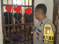 Tingkatkan Keamanan Personil Polsek Muara Kuang Rutin Melakukan Pengecekan kondisi Ruangan Sel Tahanan