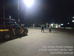 Patroli Hunting Antisipasi Balapan Liar serta Gangguan Kamtibmas Wilkum Polsek Indralaya