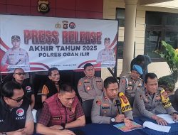 Polres Ogan Ilir Ungkap  Kasus Peredaran Narkoba Selama 2025, Berhasil Selamatkan 63.128 Jiwa