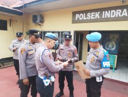 Wakapolsek Pimpin Gaktibplin Untuk Personil Polsek Indralaya