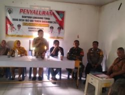 Bhabinkamtibmas Polsek Indralaya Desa Sakatiga Seberang Hadiri Kegiatan Penyaluran BLT DD Tahun 2025