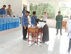 Bhabinkamtibmas Polsek Muara Kuang Hadiri Pelantikan Anggota Bpd Paw Di Balai Kecamatan Rambang Kuang