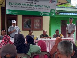 Personil Polsek Hadiri Bakti Sosial Pengobatan Gratis PT BSP Di Desa Tangai