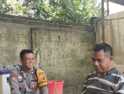 Bhabinkamtibmas Polsek Muara Kuang Sambang Desa Tanjung Miring Dan Sampaikan Pesan Kamtibmas