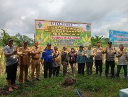 Dukung Ketahanan Pangan, Kanit Binmas Polsek Indralaya Monitor Panen Jagung Di Palemraya
